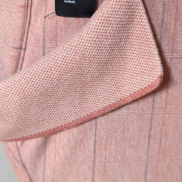 🍁HAGGAR Striped Short Sleeve Polo Shirt Golf  Casual Summer Grid Stripe Top - Picture 8 of 12